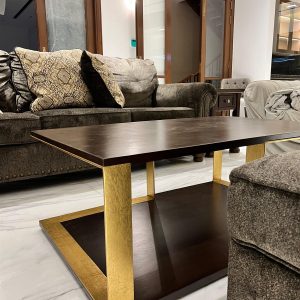 Walnut & Brass Coffee Table