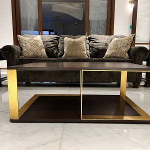 Gold-Frame Coffee Table