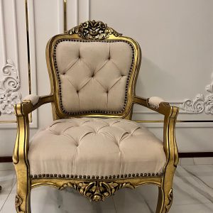 Ivory Tufted Accent Chair