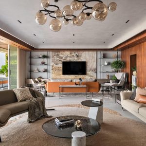 Amber Globe Chandelier