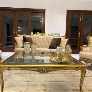Tufted Cream Sofa