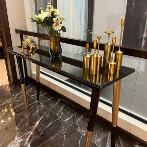 Brass & Glass Console